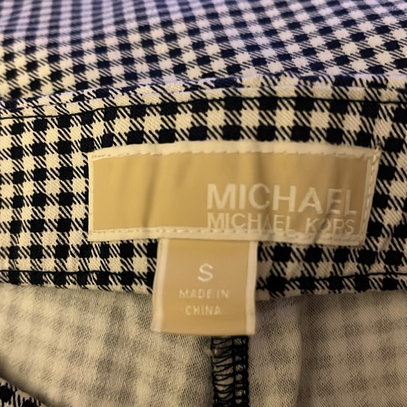 Michael Kors Gingham Stretch Capris - Picture 2 of 5
